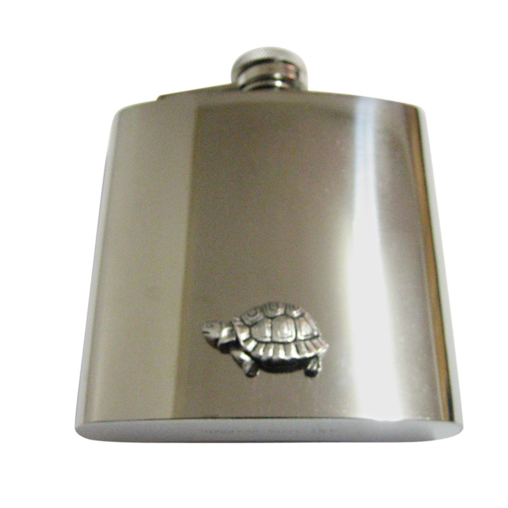 Textured Turtle Tortoise 6oz Flask - image 1